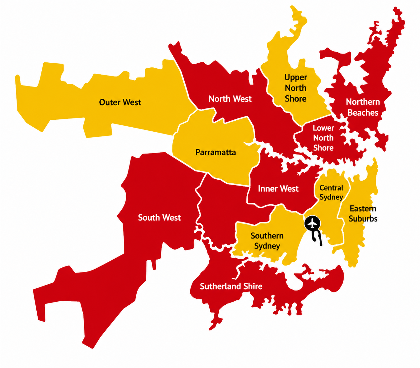 Sydney Service Areas
